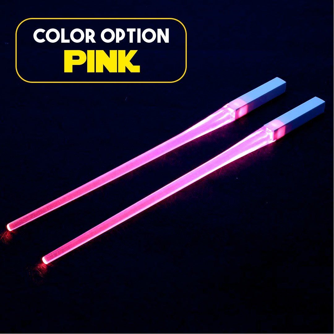 Glowing lightsaber chopsticks