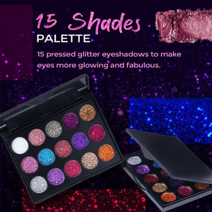 Glitter Eyeshadow Palette (15 Shades)