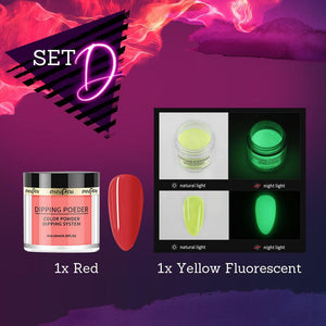 Fluorescent Nail Dipping Powder Kit