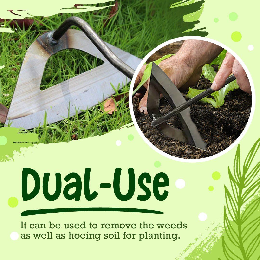 Dual-Use Gardening Hollow Hoe