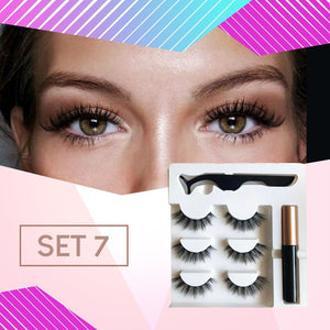 Next-Level Magnetic Eyelashes and Eyeliner [3-Pair Set]