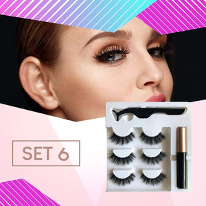 Next-Level Magnetic Eyelashes and Eyeliner [3-Pair Set]