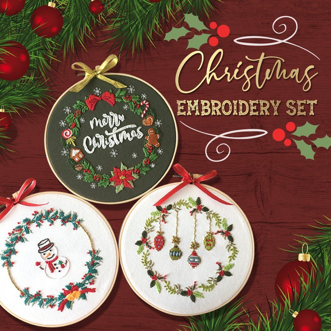 Christmas Embroidery Set