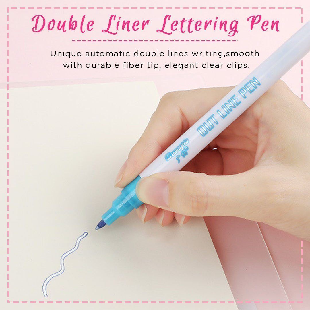 Double Line Fluorescent Pen