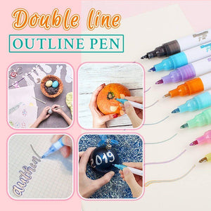 Double Line Fluorescent Pen