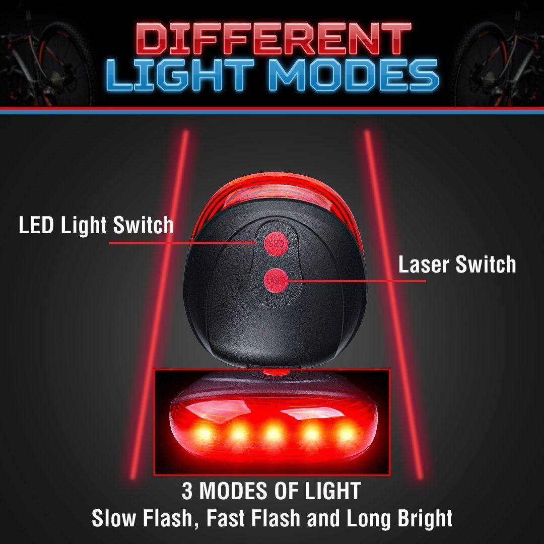 Bike LED Laser Tail Light