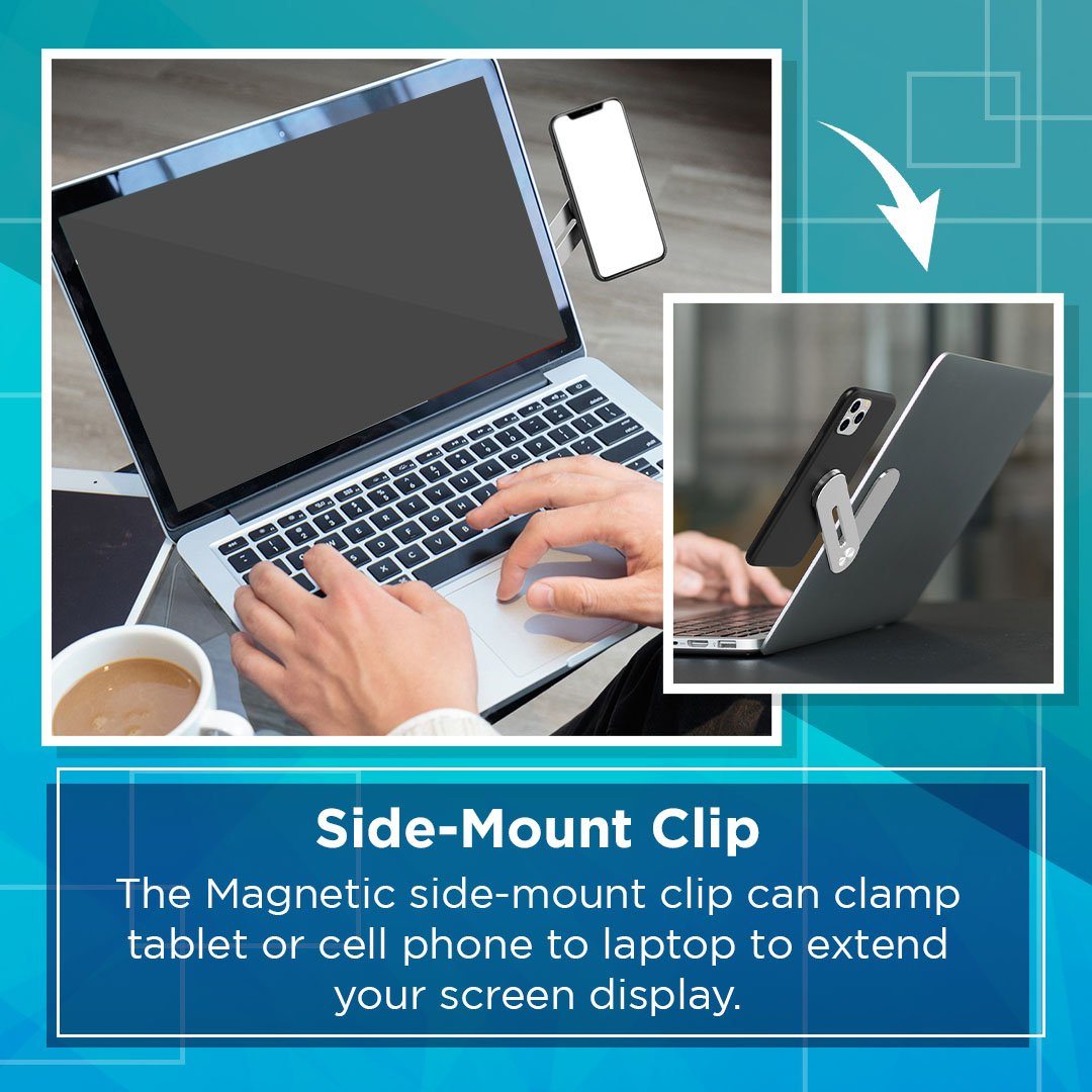 Dual Monitor Magnetic Side-Mount Clip