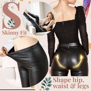 Stretch-Fit Faux Leather Seamless Shaper