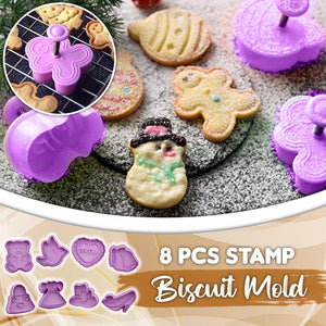 Stamp Biscuit Mold - 8pcs Set