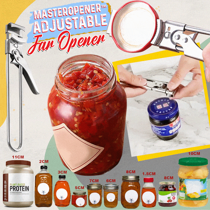 MasterOpenerPro™ Adjustable Jar & Bottle Opener