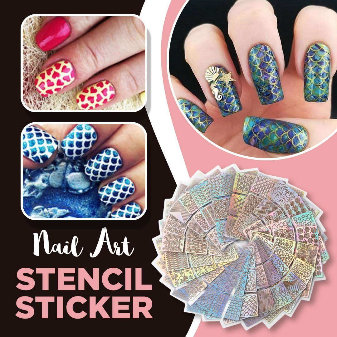 Nail Art Stencil Sticker [144 stickers]