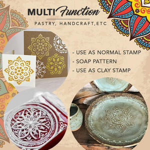 Mandala Lace Pattern Embossing Stamp Set